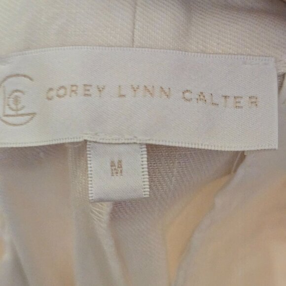 Anthropologie Corey Lynn Calter Pleated Wide Leg Linen Blend Pants Size M - Picture 6 of 7